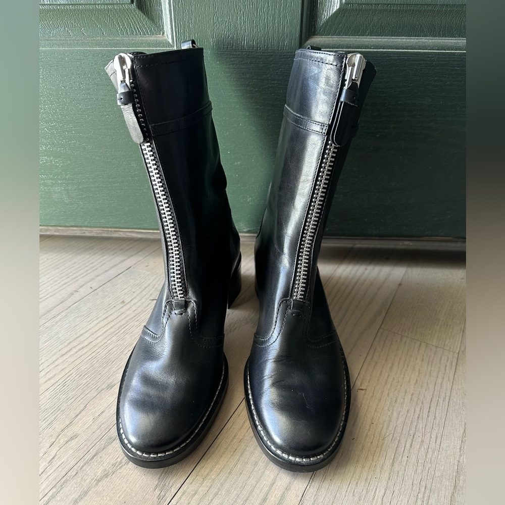 Cole Haan Black Leather Zippered Boots - SZ 10B